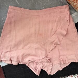 Altar'd State Pink Ruffle Shorts